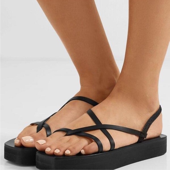 ATP Atelier Maremma Black Strappy Platform Sandals - Picture 7 of 7